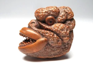 Japan Antique Netsuke Snakehead  inro ojime sagemono rare Meiji era 1868-1912  - Picture 1 of 9