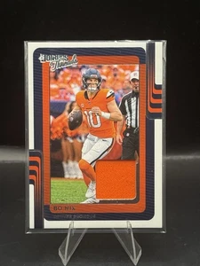 2025 Panini Donruss Bo Nix Donruss Threads Jersey Patch #DTH-BNX Denver Broncos - Picture 1 of 2