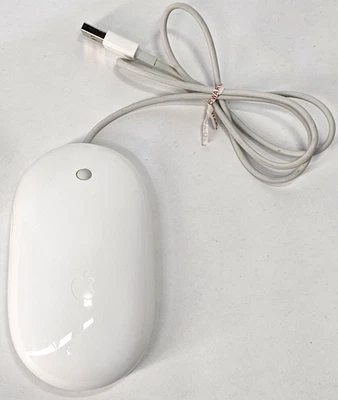 NEW! OB Apple Mighty Mouse MB112/LLA (‎‎A1152) Wired 360-Degree Scrolling White - Image 1 of 3