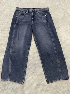 Free Assembly Women’s Barrel Jeans Size 14 Dark Wash  - Picture 1 of 3
