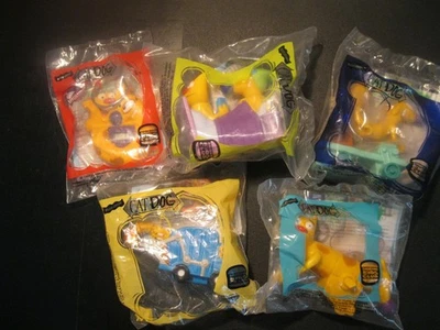 Nickelodeon "Juego Completo de 5 Juguetes Catdog" Nuevo en Paquete Burger King 1999 Foto 1 de 4