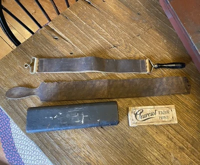 Lote de piedras y tiras de afilar de afeitar vintage Foto 1 de 4