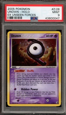 Pokemon Unown EX Unseen Forces Holo Rare #Z/28 PSA 9 Mint - Image 1 of 2