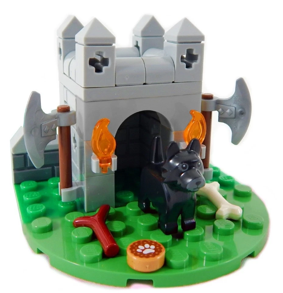 NEW LEGO SCOTTISH TERRIER and CASTLE DOG HOUSE city town animal scottie doghouse - Image 1 of 1