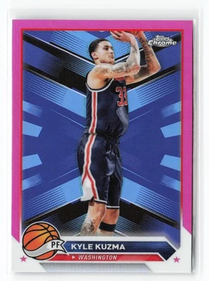 2023-24 TOPPS CHROME KYLE KUZMA #139 PINK WIZARDS - Image 1 of 3