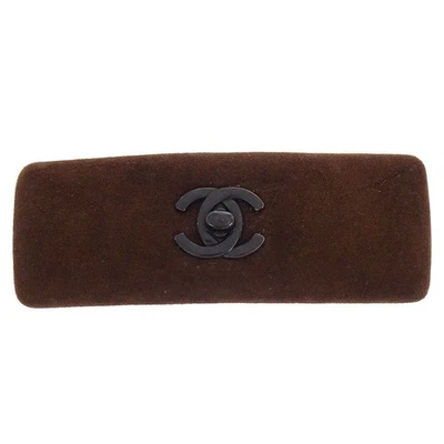 Chanel Turnlock Pinza de Pelo Accesorios Marrón 154376 Foto 1 de 4