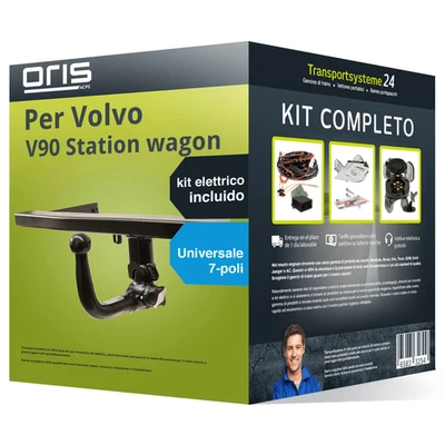 Pac. Gancio traino estr. per Volvo V90 Station wagon 16- e un e-kit u. a 7 poli - Immagine 1 di 4