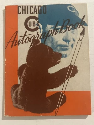 1937 Chicago Cubs AUTOGRAPH Book YEARBOOK Gabby Hartnett HERMAN Charley GRIMM - Image 1 of 4