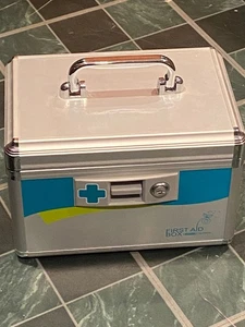 Caja de bloqueo de primeros auxilios médicos Glosen con 2 llaves 7" X 10" *sin usar/sin paquete* j1 - Imagen 1 de 12