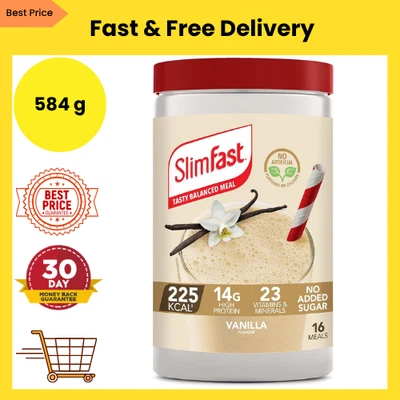 BRANDED Slimfast Powder Vanilla 584G Weight Loss Diet Meal Replacement