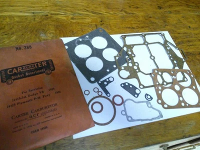 Новый из старых запасов No Комплект прокладок карбюратора 288 Carter, 1956 Dodge V8, 1956 Plymouth Fury P29 - Изображение 1 из 4