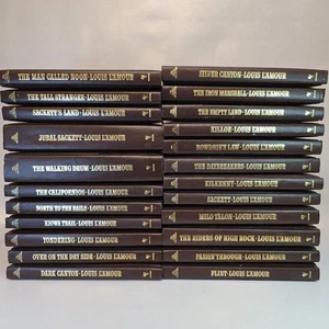 The Louis L'Amour Collection: Lot of 23 Leatherette Books, Bantam Good Condition - Imagen 1 de 5