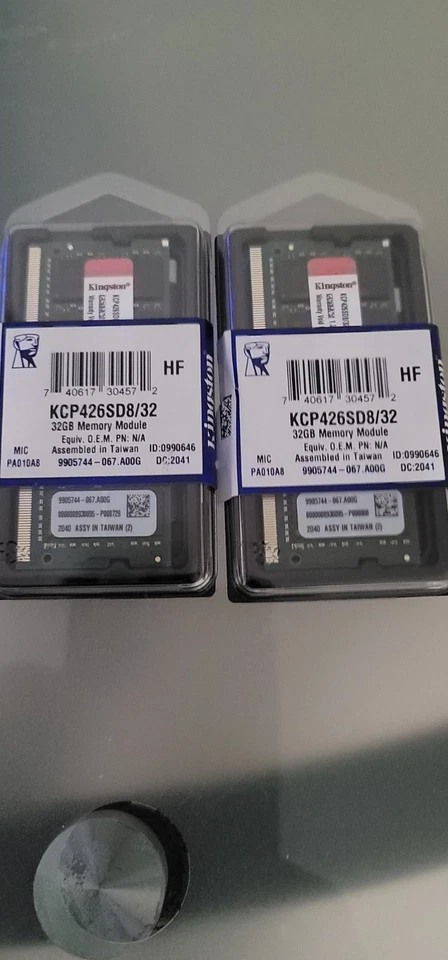 Kingston 32GB DDR4 2666 MHz PC4-21300 2Rx8 SODIMM Laptop Memory RAM KCP426SD8/32 - Image 1 of 1