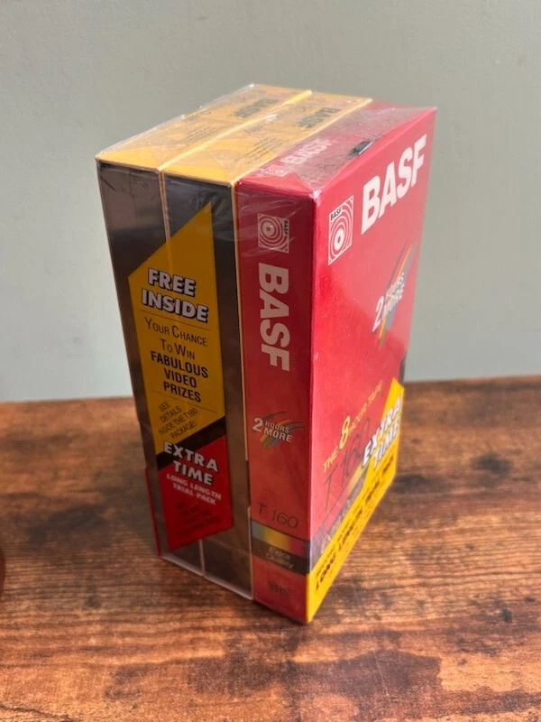 NEW BASF 2 T-130 6-1/2, 1 T-160 8 Hour Extra Quality VHS Tape 3-pack SEALED - Image 1 of 4