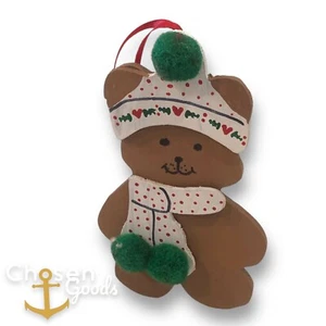 Oso de peluche de Navidad adorno artesanal casero despedida de soltero divertido medias - Imagen 1 de 3