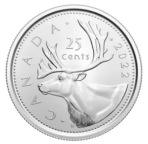 2022 Canada 25 cent Canadian Caribou Quarter BU UNC From Mint Roll - Bild 1 von 2