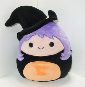 Squishmallow Halloween Madeleine La Bruja Vientre Naranja Pelo Púrpura Kellytoy 10" - Imagen 1 de 8
