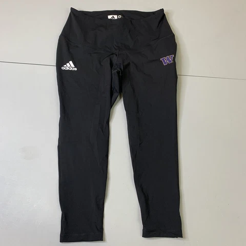New Adidas University Of Washington Huskies Tights Sweatpant Team Issue XL Black Cover