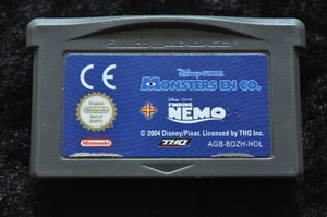 2 In 1 Games Monster en Co , Finding Nemo Gameboy Advance Card - Imagen 1 de 1