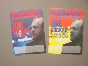 Joe Cocker backstage pass satin cloth stickers TWO Heart & Soul 2005 OTTO  ! - Picture 1 of 1