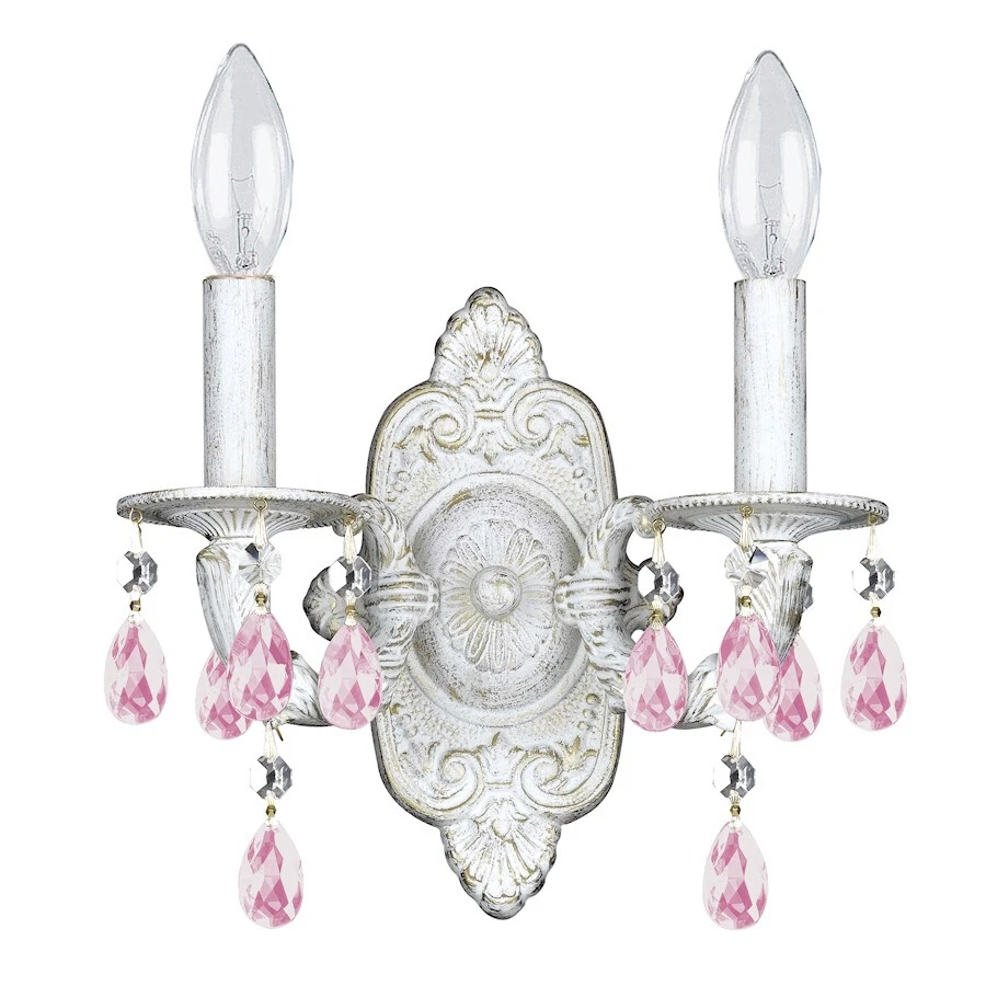 Aplique Crystorama Paris Market 2 cristal rosa claro blanco - 5022-AW-RO-MWP Foto 1 de 1