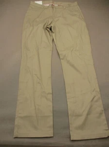 NWT Classroom Uniforms Size 13-14 Boys Beige Cotton Stretch Straight Pants 825 - Picture 1 of 9