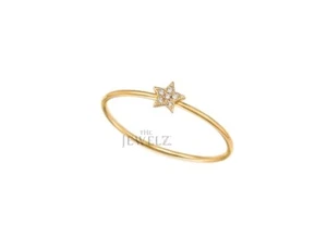 14K Gold 0.09 CT VS/F-G Diamond Star Ring Size - 3 to 8 US- The Jewelz - Picture 1 of 4
