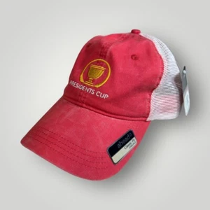 Ahead Gear Classic Fit Presidents Cup Pink White Mesh Golf Hat Strap Back NWT - Picture 1 of 15