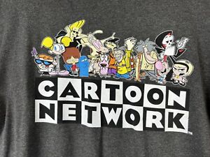 Vintage Y2K Cartoon Network Long Sleeve TShirt Mens Sz L Edd Billy Dexter 90s