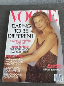 Vogue Magazin Oktober 1991 Michelle Pfeiffer Vintage Carrie Otis - Bild 1 von 5