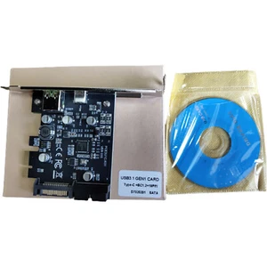 PCIe Express to USB 3.1 USB-C Type C Dual Port Expansion Card Adapter - Photo 1/7