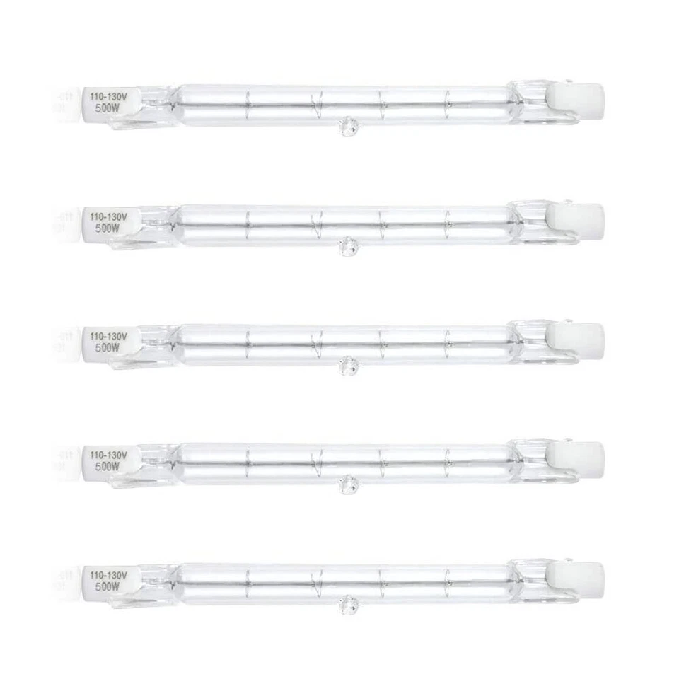 5PC Light Bulb 120V 500W 500 Watt J Type T3 R7S 118MM Double Ended 4.65" - Image 1 of 4