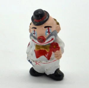 Bug House Style Clown Black Hat White Suit Glass Vintage 1-¼” Tall ⅝” Wide D-10 - Picture 1 of 5