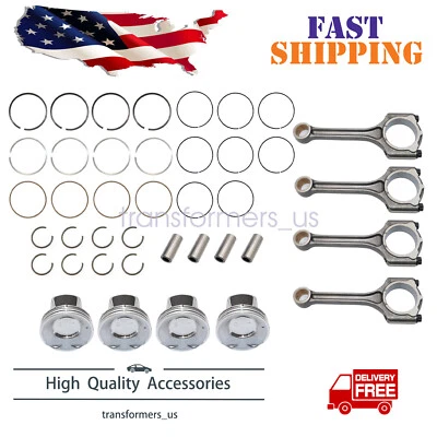 Kit de 4 varillas de conexión de pistón y anillos para Kia Soul Forte Koup 2,0 L 2014-2018 Foto 1 de 4