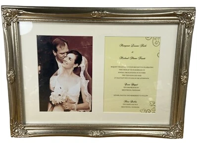 Marco de fotos de boda e invitación marco de fotos mate 15" por 11 pulgadas de alto Foto 1 de 4