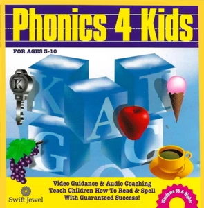 PHONICS 4 KIDS  AGES 3-10 VIDEO GUIDANCE, AUDIO COACHING & VERBAL ENCOURAGEMENT - Picture 1 of 5
