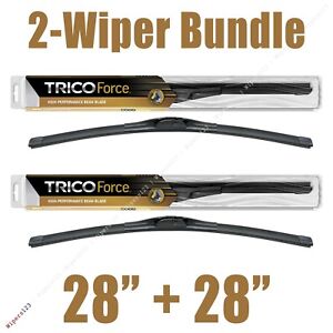 2-Wipers: 28" + 28" Trico Force All-Season Beam Wiper Blades - 25-280 x2