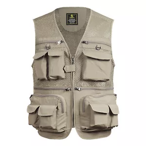 Breathable Fishing Travel Mesh Vest with Zipper Pockets Summer W3N2 - Picture 1 of 9