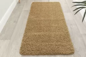 Buddy Washable Rug Shaggy Quick Dry Easy Care Rug 67x 300cm Ochre Runner - Picture 1 of 2