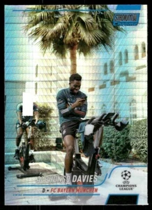 2021-22 Stadium Club Chrome Champions League Blue Wave Alphonso Davies #79 - Picture 1 of 2