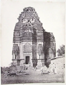INDIA GWALIOR TEMPLE IN THE FORT FRITH'S PHOTO ORIGINAL ALBUMEN PHOTO 1860'S - Picture 1 of 1