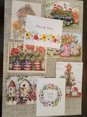 10 Flower All Occasion Get Well Birthday Sympathy Blank 4 X 6 Card W Envelope - Image 1 of 4