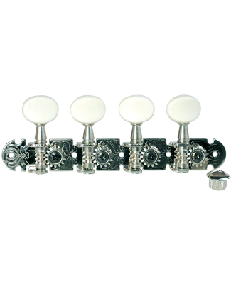 Golden Gate Mandolin Machines, Modern A Style, Nickel, Pearloid Buttons, M-120 - Image 1 of 4