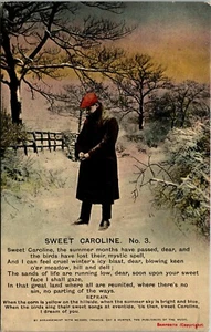 Sweet Caroline No 3 Music Sad Man Winter Francis Day & Hunter Postcard Banforth - Picture 1 of 2