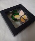 3D Stained Glass Orange Butterfly in Box Frame