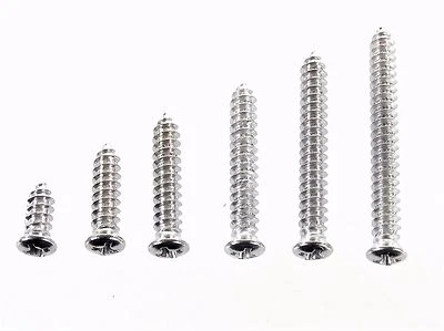 Tornillos interiores Chrysler - #10 x 1/2" a 1-3/4" - #6 cabeza ovalada - 150 piezas (25ea) #348 Foto 1 de 4