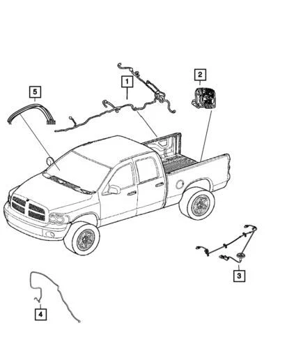 Arnés de cableado de chasis eléctrico Ram 2500 2015 genuino Mopar 68251201AC Foto 1 de 1
