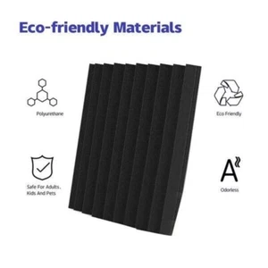 60Pcs Acoustic Foam Panels Studio Sound wedges Soundproof Insulation Absorbing - Picture 1 of 7