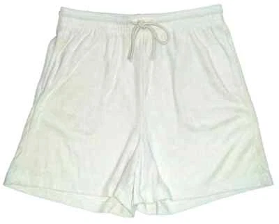 Pantalones Cortos H&M Para Mujer Talla M Terry Suave Cintura Alta Pull-on Cordón Bolsillos Marfil Foto 1 de 4