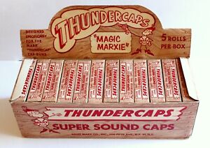 Vintage Magic Marxie Thundercaps 48 Roll Counter Display Box with Boxes Rare